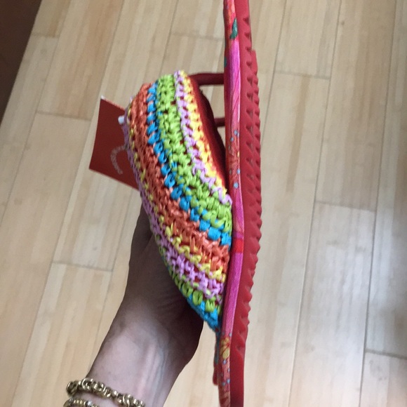 Farm Rio raffia flip flops 🦜 - Picture 6 of 11